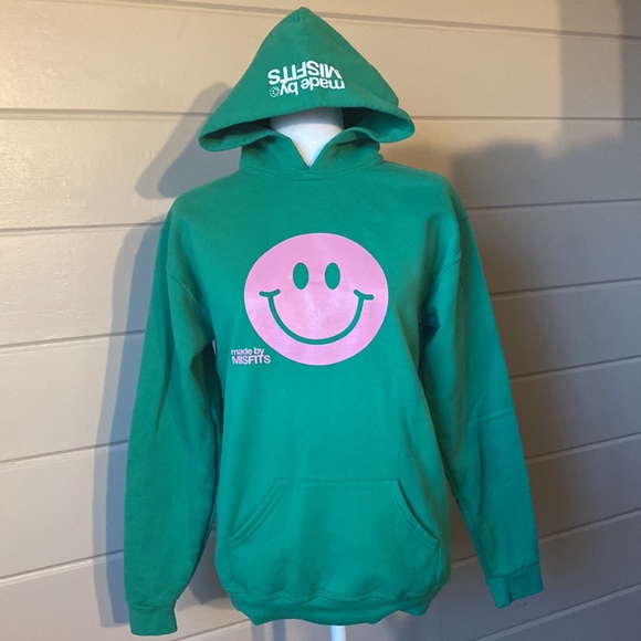 MISFITS Green Hoodie Size XL - Picture 3 of 8